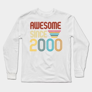 Awesome since 2000 -Retro Age shirt Long Sleeve T-Shirt